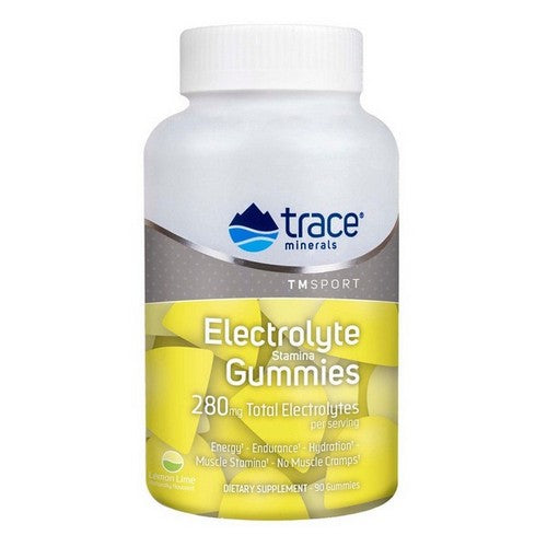 Electrolyte Stamina Gummies Lemon Lime Flavor 90 Count by Trace Minerals