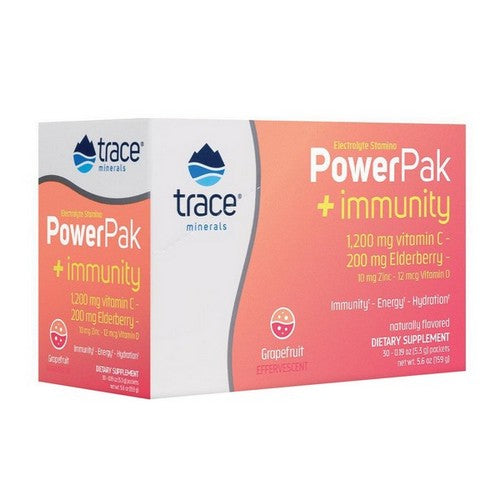 Electrolyte Stamina Power Pak + Immunity Grapefruit Effervescent 30 Packets by Trace Minerals