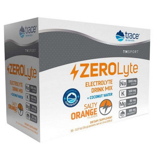 ZEROLyte Electrolyte Drink Mix Salty Orange 30 Packets by Trace Minerals