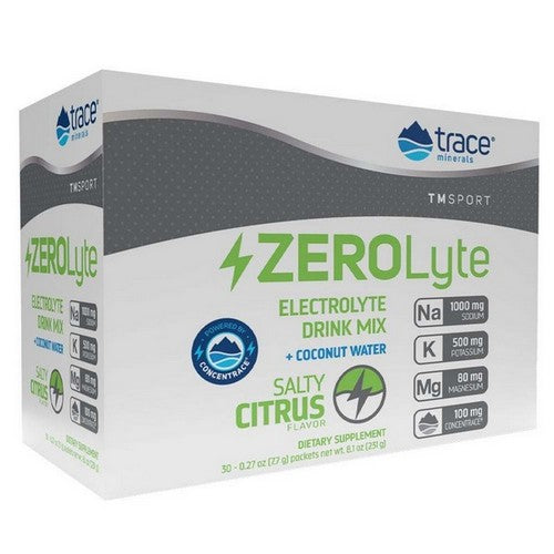 ZEROLyte Electrolyte Drink Mix Salty Citrus 30 Packets by Trace Minerals