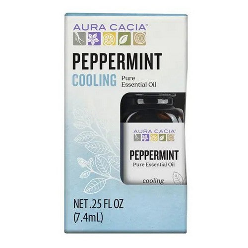 Essential Oil Peppermint Boxed 0.25 Oz by Aura Cacia