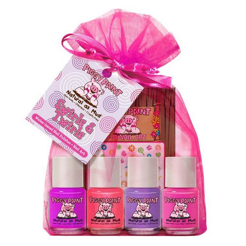 Swirls And Twirls Nail Polish Gift Set 1 Count by Piggy Paint