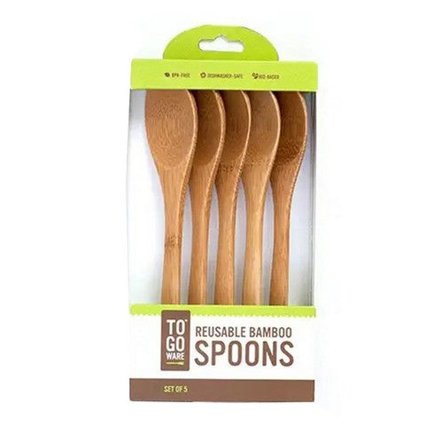 Reusable Bamboo Spoons 5 Count by To-Go Ware