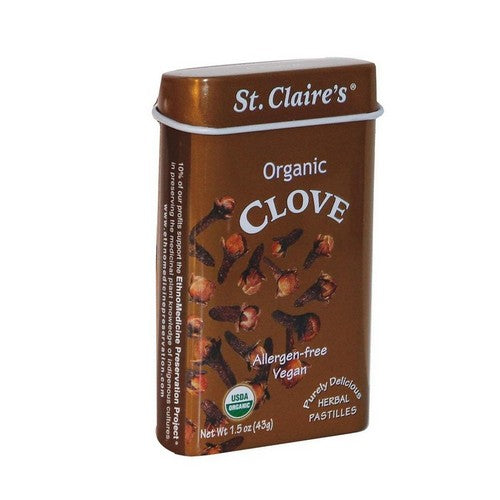 Organics Clove Pastilles 1.5 Oz by St. Claire's
