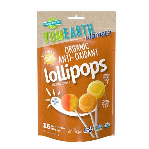 Ultimate Organic Antioxidant Lollipops 15 Count ( 3.3 Oz) by YumEarth