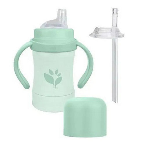 Sage Sip And Straw Sprout Ware 6 Oz by Green Sprouts