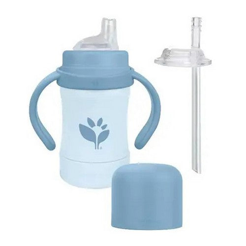 Blueberry Sip And Straw Sprout Ware 6 Oz by Green Sprouts