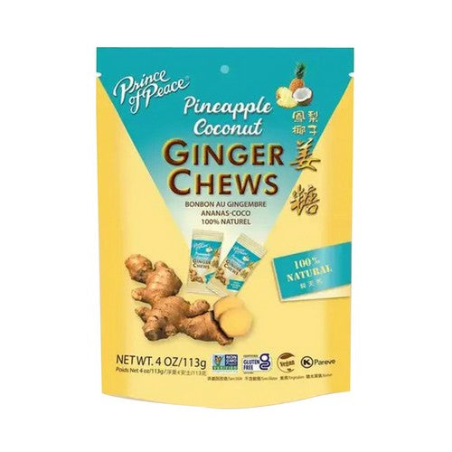 Pineapple Coconut Ginger Chews Bag 4 Oz by Prince Of Peace