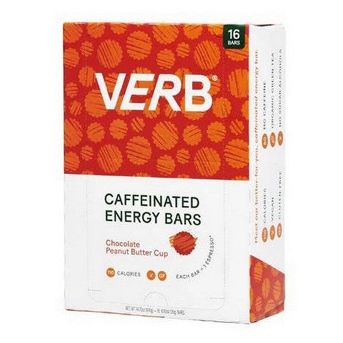 Chocolate Peanut Butter Cup Caffeinated Energy Bar 16 Count by The Humble Co