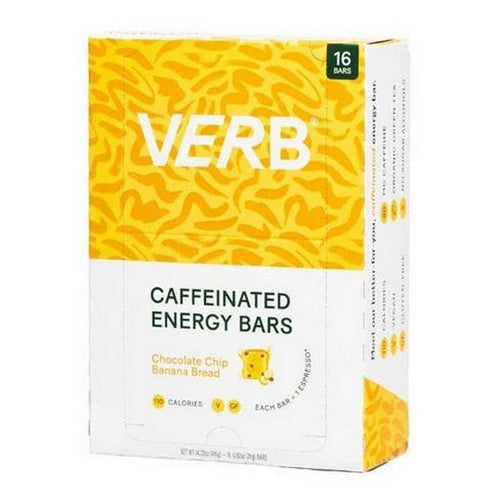 Chocolate Chip Banana Bread Caffeinated Energy Bar 16 Count by The Humble Co