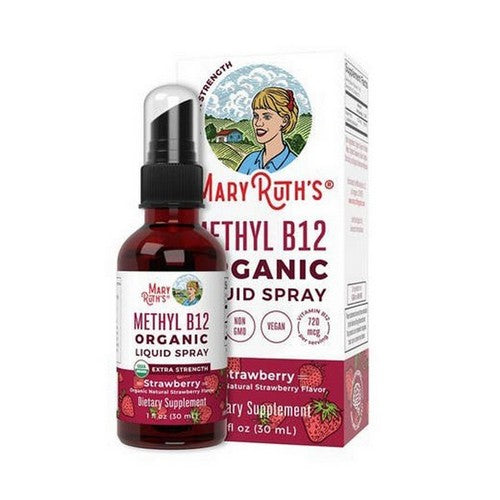 Organic Strawberry Methyl B12 Liquid Spray 1 Oz by MaryRuth's
