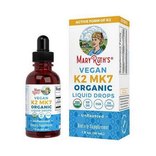 Organic Vegan K2 (MK7) Liquid Drops Unflavored 1 Oz by MaryRuth's