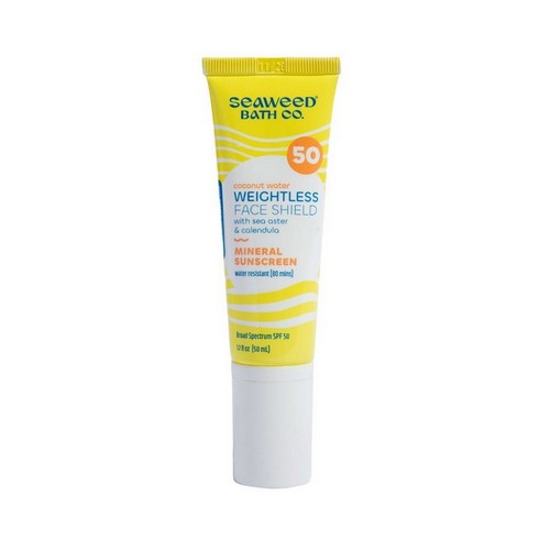 Coconut Water Weightless Face Shield Mineral Sunscreen Spf 50 1.7 Oz by Seaweed Bath Co