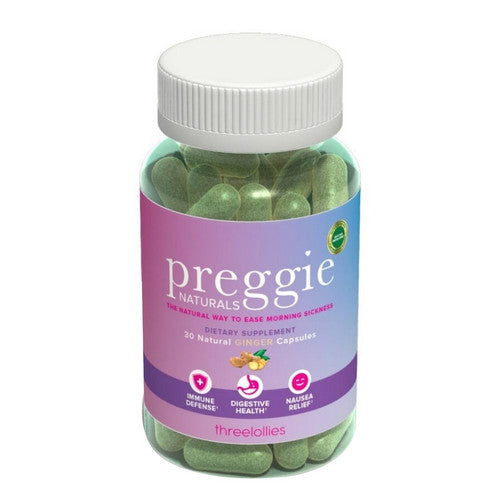 Preggie Naturals Ginger 30 Capsules by Three Lollies