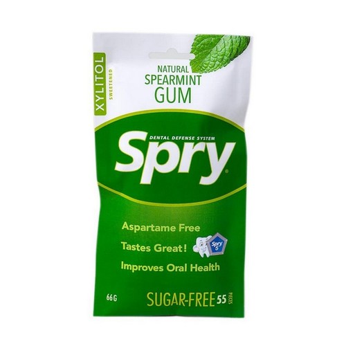 Spry Natural Xylitol Gum Spearmint 55 Count by Xlear Inc