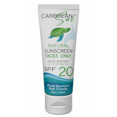 Faces Only Mineral Sunscreen Lotion SPF 20 4 Oz by Caribbean Solutions