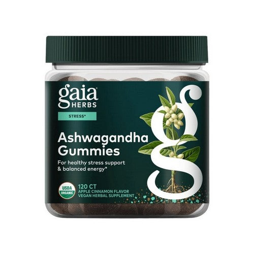 Ashwagandha Gummies Apple Cinnamon 120 Count by Gaia Herbs