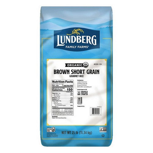 Organic Short Grain Brown Rice 25 Lbs by Lundberg