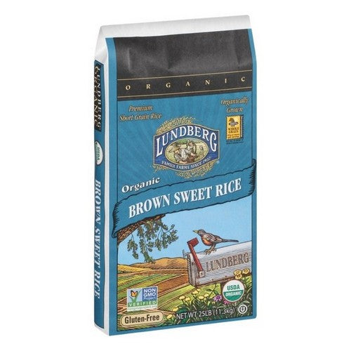 100% Organic Sweet Rice 25 Lbs by Lundberg