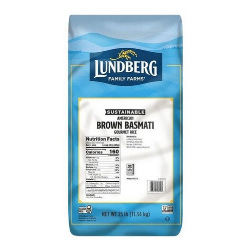 Organic Rice Brown Basmati 25 Lbs by Lundberg