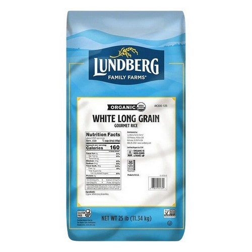 Organic White Long Grain Rice 25 Lbs by Lundberg
