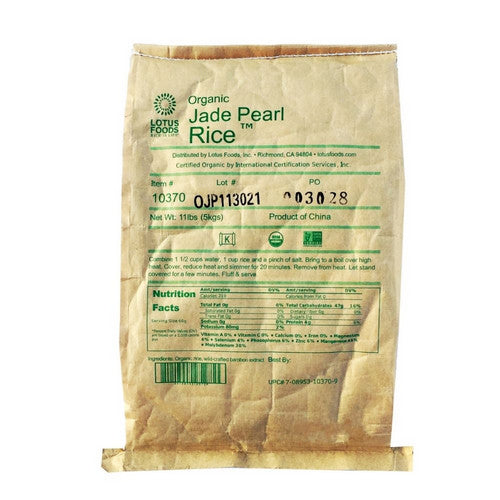 Lotus Foods Organic Jade Pearl Rice 11 Lbs by Lotus Foods