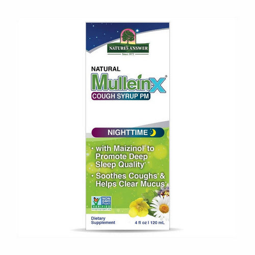  Natural Mullein-X Cough Syrup PM Nighttime 4 Oz by Nature's Answer