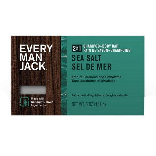 Every Man Jack Body Bar Shampoo 2 In 1 Sea Salt 5 Oz by Every Man Jack