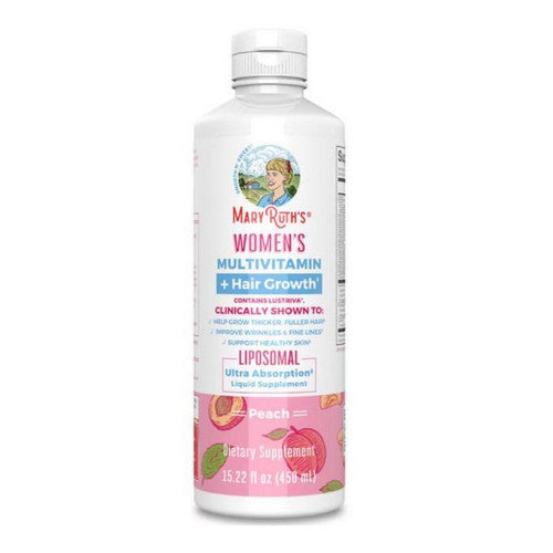Women's Multivitamin And Lustriva Hair Growth Liposomal Peach 15.22 Oz by MaryRuth's