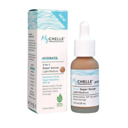 Hydrate 3 In 1 Super Serum SPF 30 Light Medium 1 Oz by MyChelle Dermaceuticals