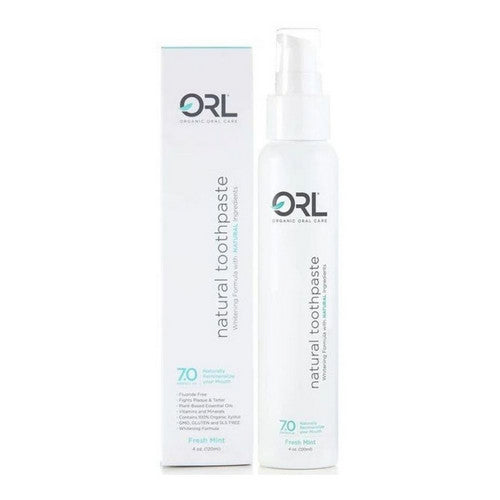 Fresh Mint Fluoride Free Toothpaste With Hydroxyapatite 4 Oz by ORL