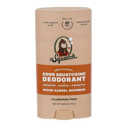 Men'S Natural Deodorant Stick Aluminum Free Wood Barrel Bourbon 2.65 Oz by Dr. Squatch