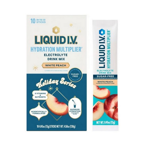 Hydration Multiplier Electrolyte Drink Mix White Peach 4.58 Oz by Liquid I.V