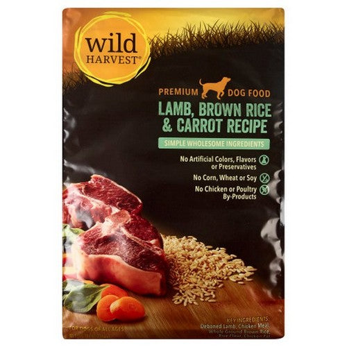 Lamb Brown Rice And Carrot Recipe Dog Food 14 Lbs by Wild Harvest