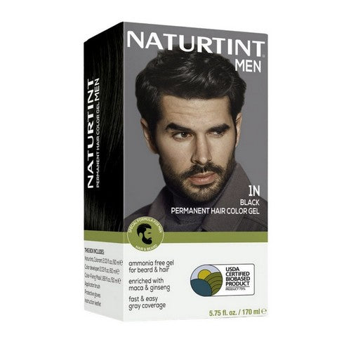 Mens Permanent Hair Color 1N Black 5.75 Oz by Naturtint