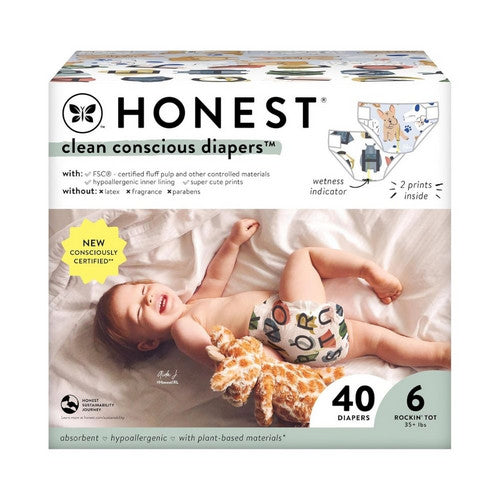 All The Letters Its A Pawty Size 6 Diaper 40 Count by The Honest Company