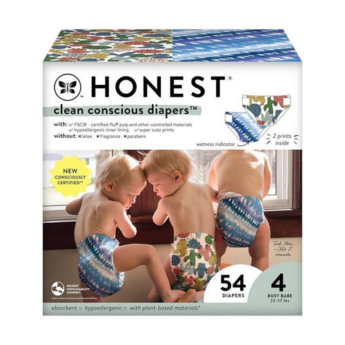 Tie-Dye Cactus Size 4 Diaper 54 Count by The Honest Company