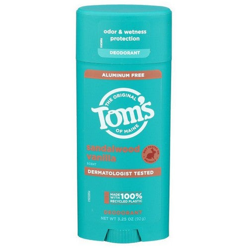 Tom's Of Maine Aluminum Free Deodorant Sandalwood Vanilla 3.25 Oz by Tom's Of Maine