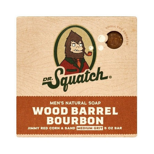 Men'S Natural Bar Soap Wood Barrel Bourbon 5 Oz by Dr. Squatch