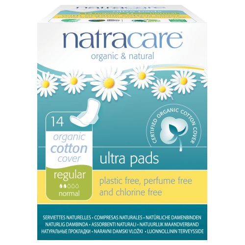 Ultra Pads Organic Cotton Cover Regular 14 Count by Natracare