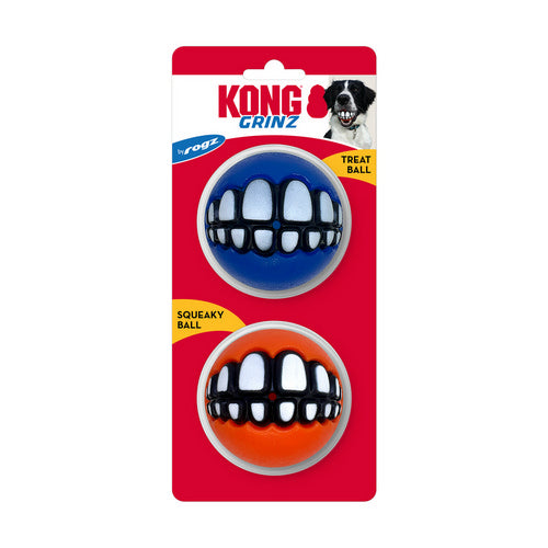 Grinz By Rogz Variety Ball Dog Toys Large 2 Count by Kong