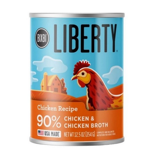 Liberty Chicken Canned Wet Dog Food 12.5 Oz (Case Of 12) by Bixbi