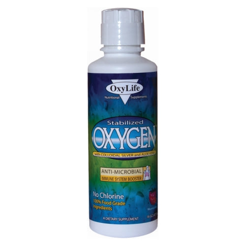 Stabilized Oxygen With Colloidal Silver UNFLAVOURED PLAIN, 16 OZ by Oxylife Products