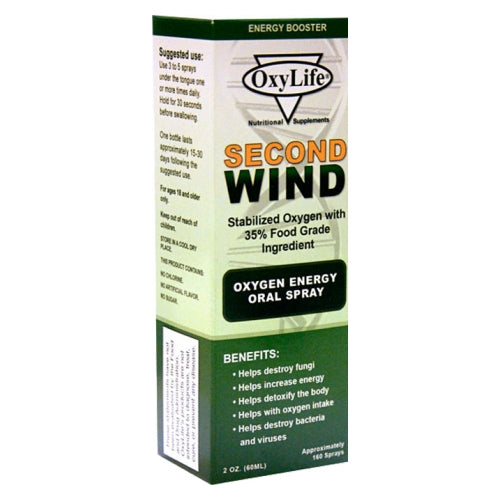 Oxylife Second Wind O2 Mint 2 OZ EA by Oxylife Products