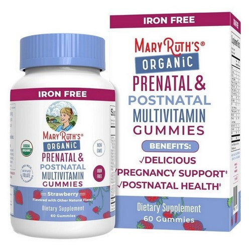 Organic Prenatal And Postnatal Multivitamin Gummies 60 Count by MaryRuth's