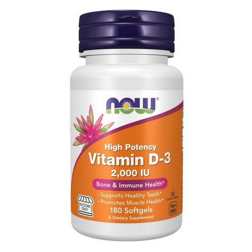 Vitamin D3 Bone And Immune Health 180 Softgels by Now Foods