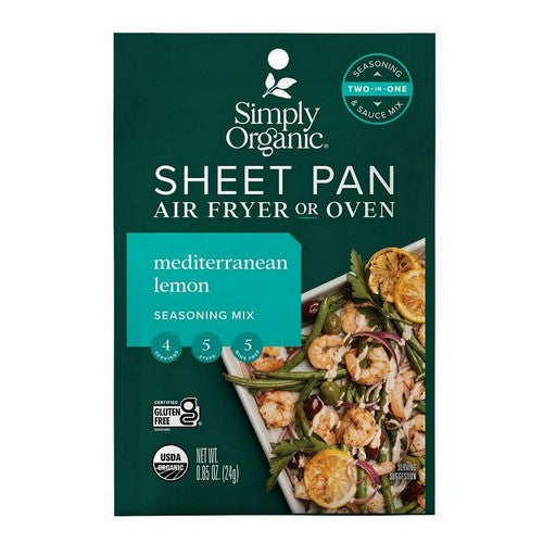 Organic Sheet Pan Seasoning Mediterranean Lemon 0.85 Oz by Simply Organic