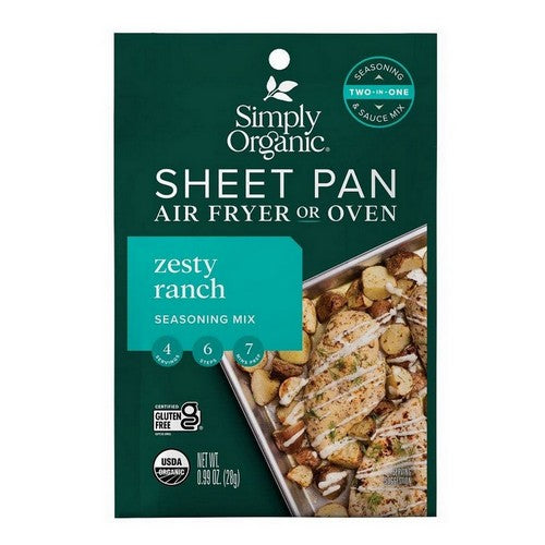 Organic Sheet Pan Seasoning, Zesty Ranch 0.99 Oz by Simply Organic