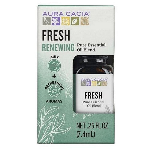 Fresh Essential Oil Blend Boxed 0.25 Oz by Aura Cacia