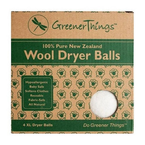 Greener Things Wool Dryer Balls 4 Count by Greener Things
